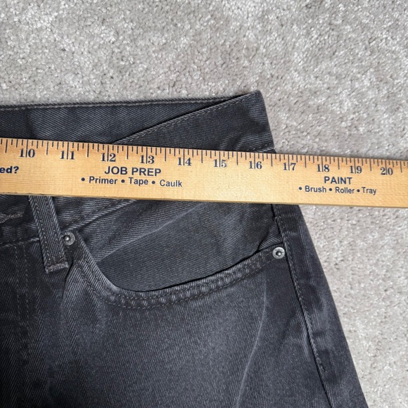 Levis 505 Regular Fit Jeans Mens 34x30 Black Denim Straight Leg - Picture 6 of 11